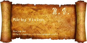 Márky Vivien névjegykártya
